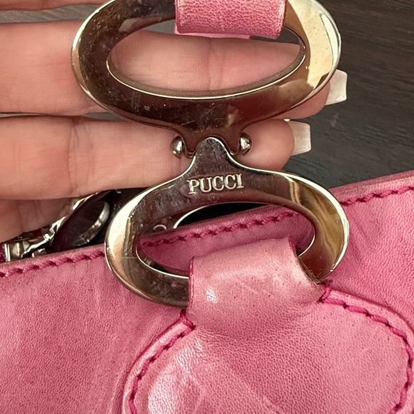 Authentic Emilio Pucci Pink Leather Tote Bag - Picture 4 of 7